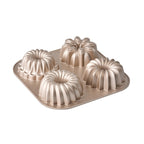 Bakemaster Assorted Mini Fluted Ring Cake Pan 24 x 24 x 4.5cm - Champagne image 0