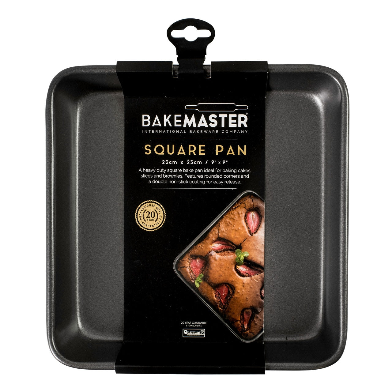 Bakemaster Square Bake Pan, 23 X 23 X 4.5Cm - Non-Stick image 2
