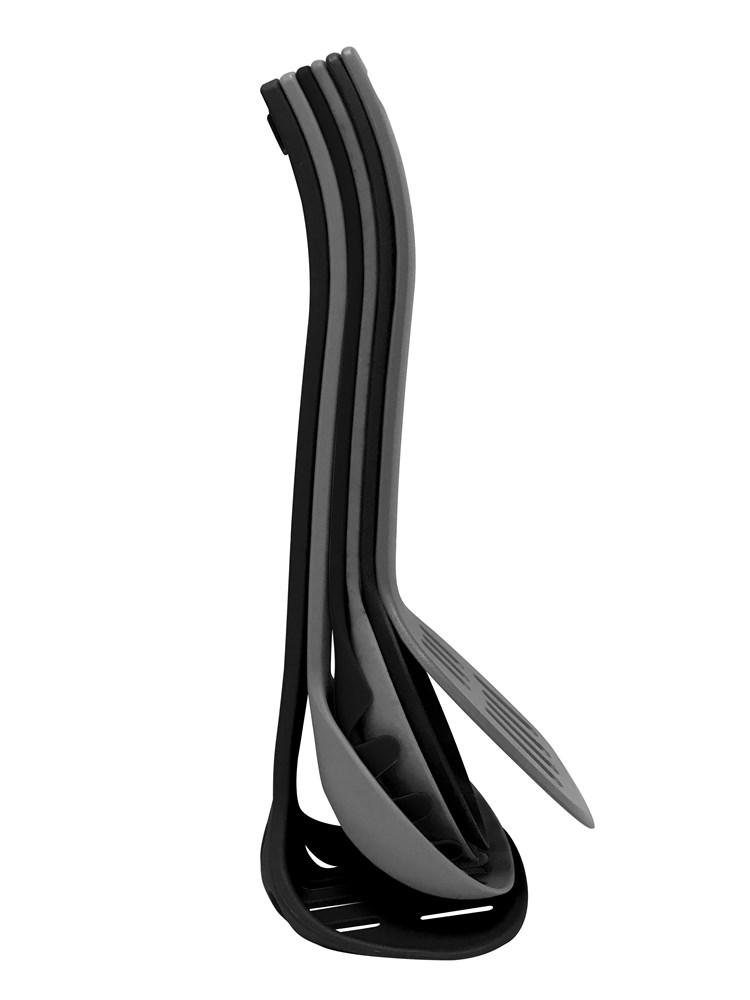 Westinghouse 6 Piece Nesting Kitchen Utensil Set, Black/Grey image 0