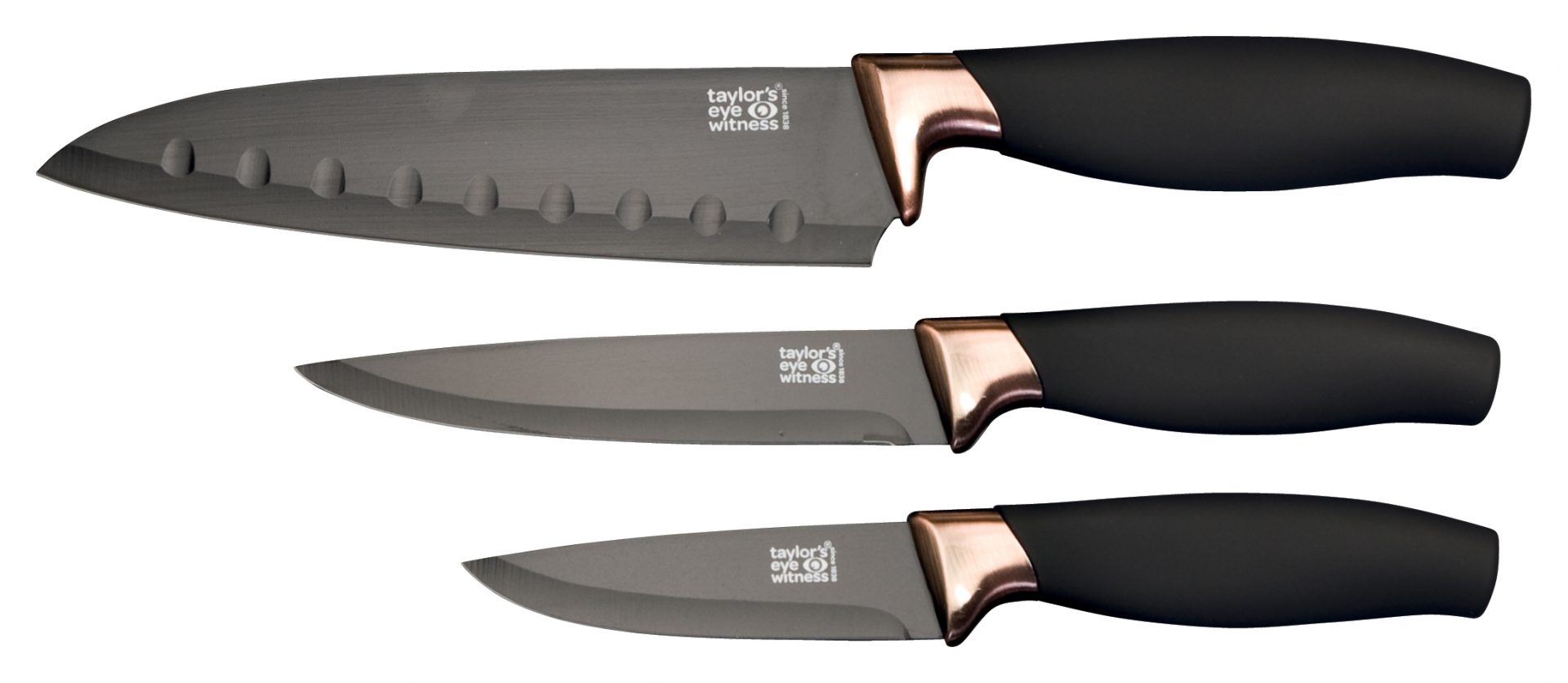 Taylors 3Pc Brooklyn Pres Box Knife Set - Copper Bolster image 0