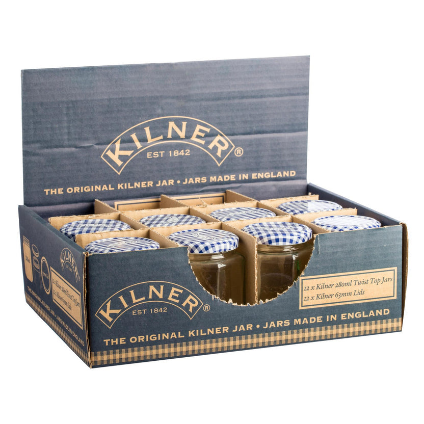 Kilner Hexagonal Twist Top Jar (CDU of 12), 280ml