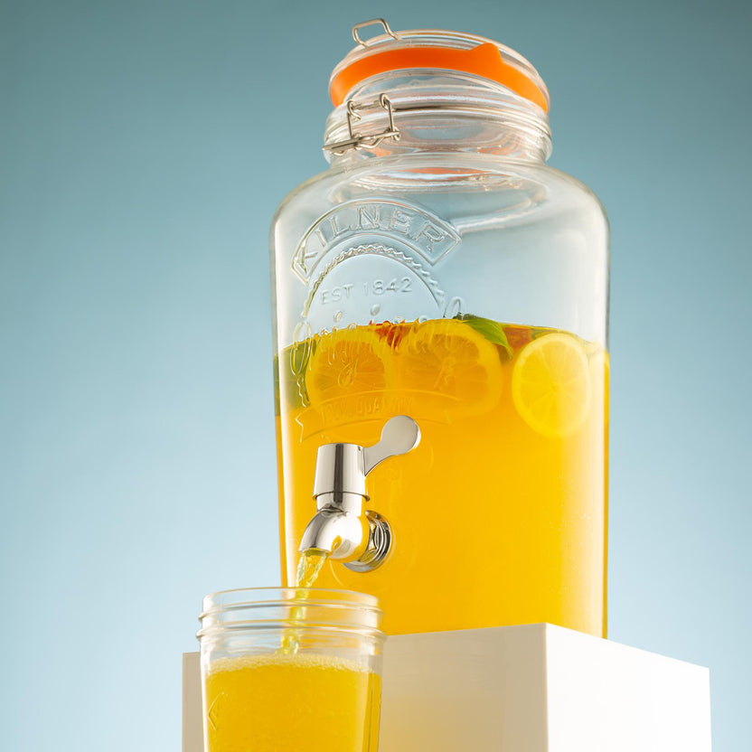 Kilner Round Storage Jar with Dispensing Tap, 5 Litre