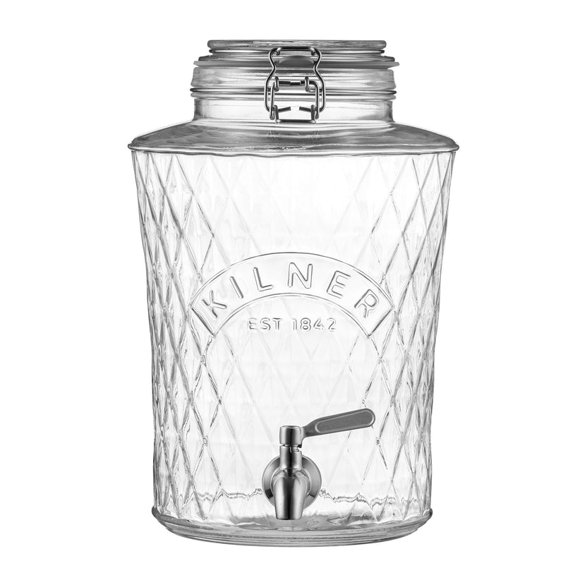Kilner Clip Top Diamond Dispenser, 5 Litre