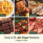 Cuisinart Tri-Zone PFAS Free Air Fryer 13.2L (AFT13XSSU)
