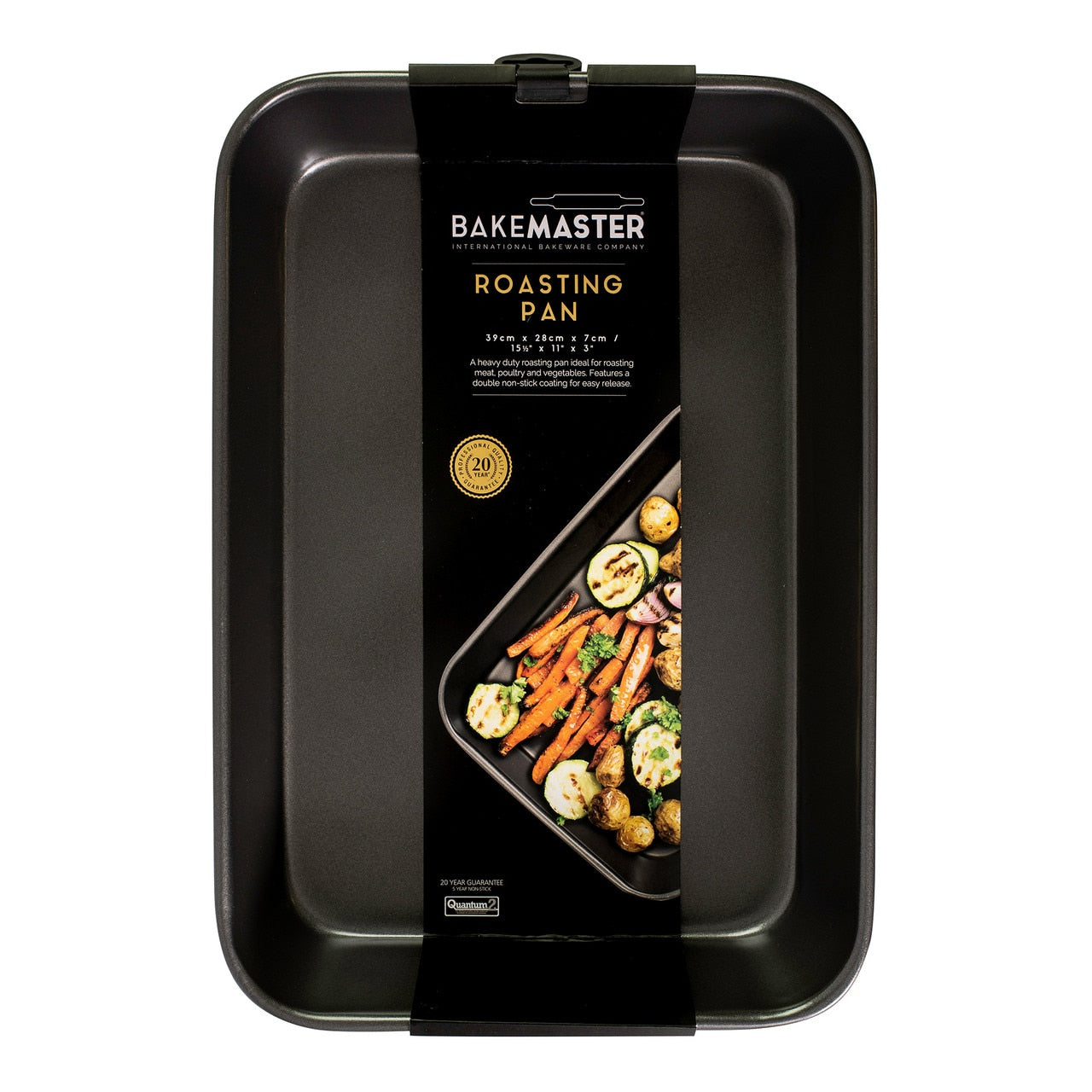 Bakemaster Large Deep Roasting Pan, 39 X 28 X 7Cm - Non-Stick image 2