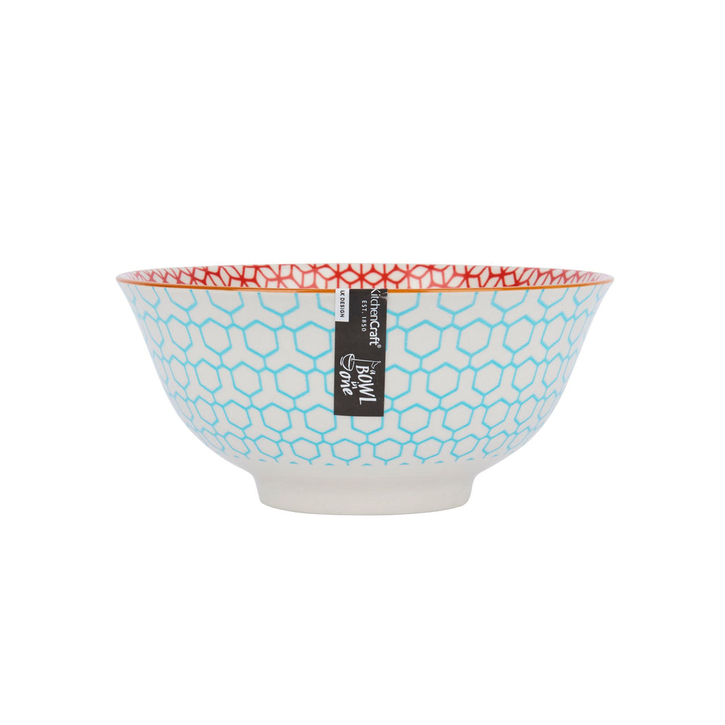 Mikasa Does it All Bowl 15.7cm - Geometric Blue image 2