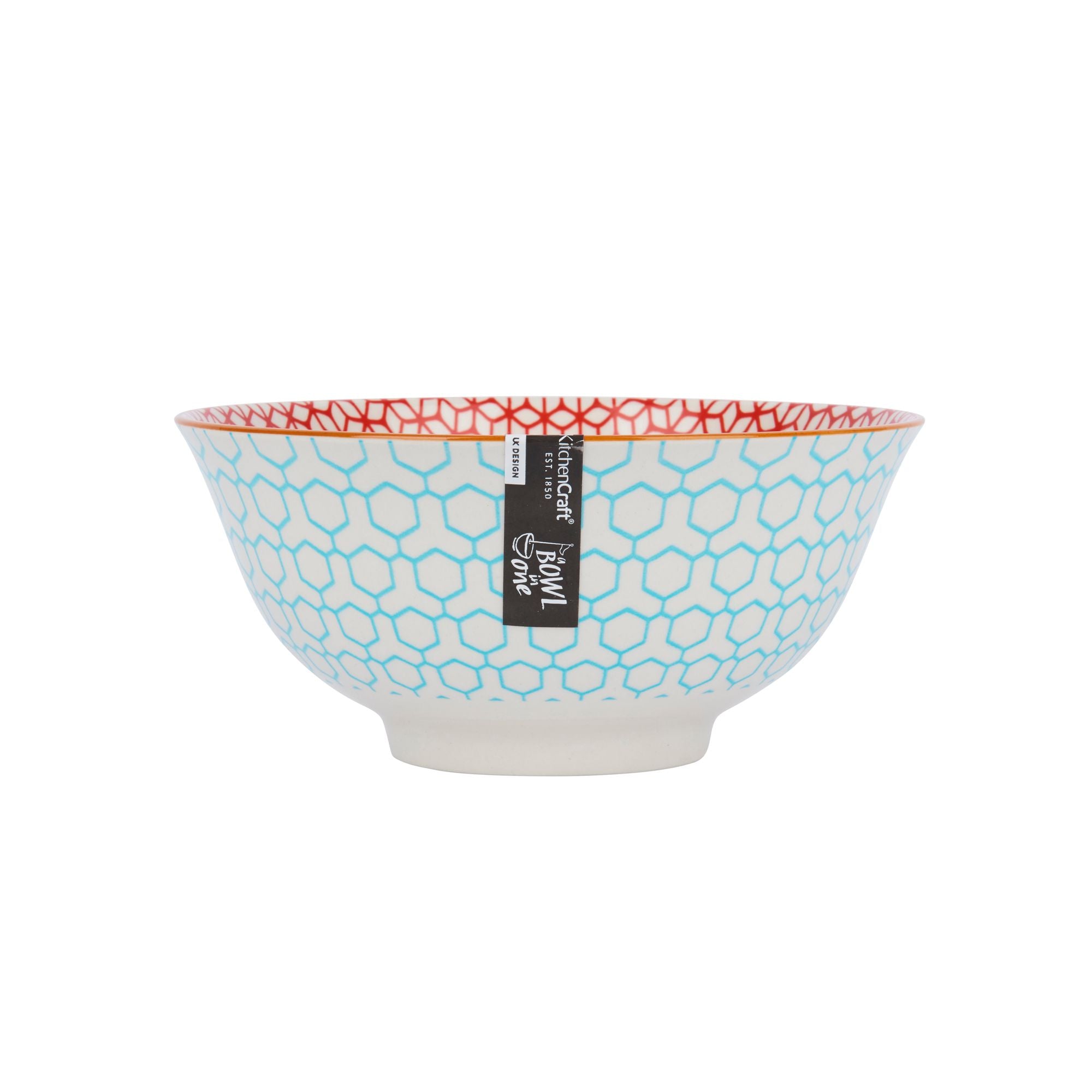 Mikasa Does it All Bowl 15.7cm - Geometric Blue image 2