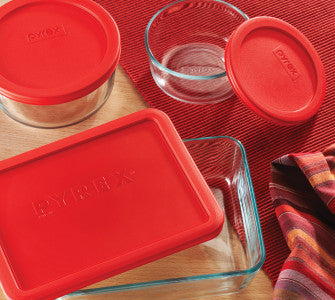 Pyrex Simply Store Cup Rectangle Container with Red Lid image 1