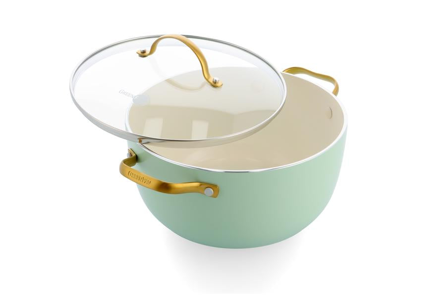 GreenPan Padova 6 (10) Piece PFAS Free Cookset Mint Green