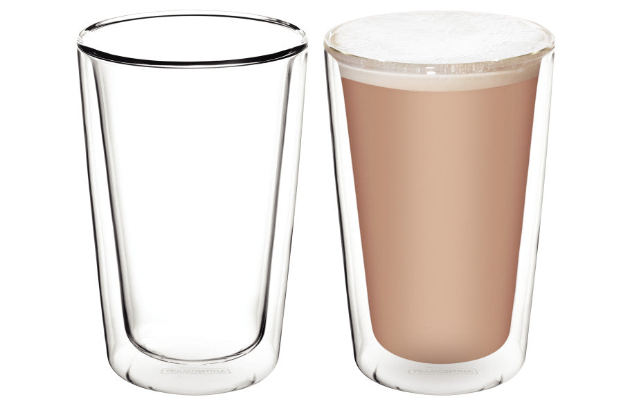 Tramontina Double Wall Latte Cup 330ml - Set 2 image 1