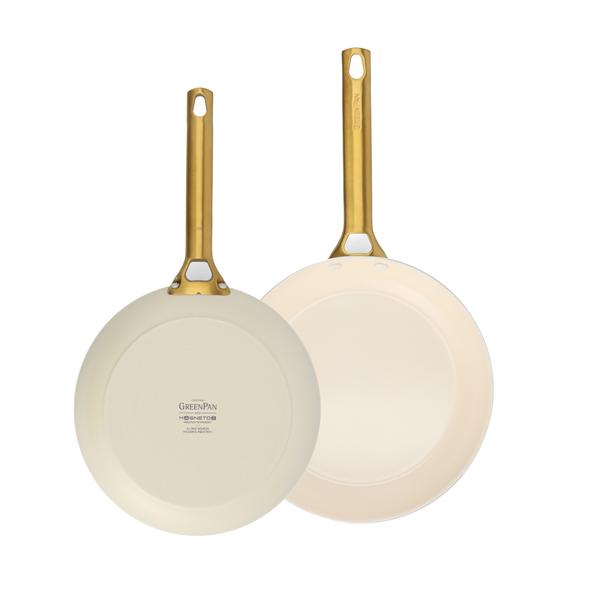 GreenPan Padova 2 Piece PFAS Free Frypan 26/30cm Cream