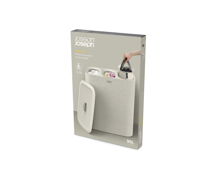 Joseph Joseph Tota Trio 90L Laundry Separation Basket - Ecru image 1