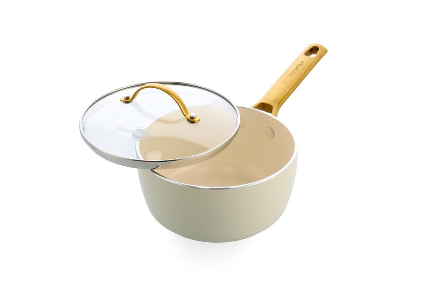 GreenPan Padova PFAS Free Saucepan 18cm/2.01L Cream