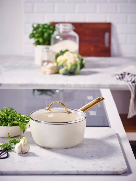 GreenPan Padova PFAS Free Saucepan 18cm/2.01L Cream