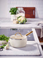 GreenPan Padova PFAS Free Saucepan 18cm/2.01L Cream