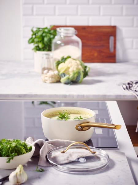 GreenPan Padova PFAS Free Saucepan 18cm/2.01L Cream