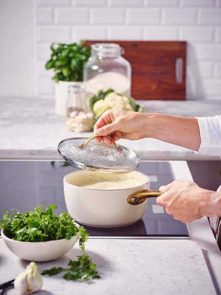 GreenPan Padova PFAS Free Saucepan 18cm/2.01L Cream