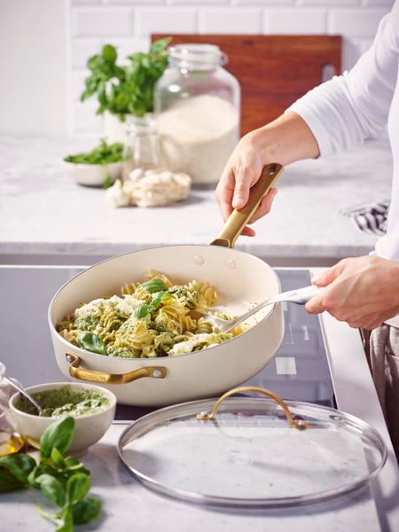 GreenPan Padova PFAS Free Saute Pan 28cm/3.6L Cream