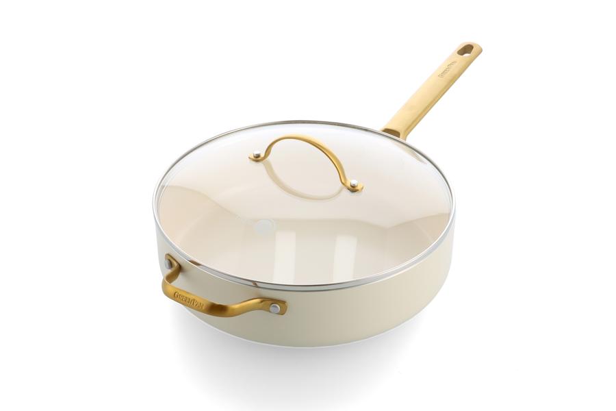 GreenPan Padova PFAS Free Saute Pan 28cm/3.6L Cream