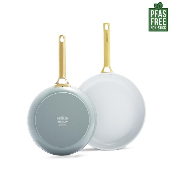 GreenPan Padova 2 Piece PFAS Free Frypan set 26/30cm Smokey Blue