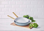 GreenPan Padova 2 Piece PFAS Free Frypan set 26/30cm Smokey Blue
