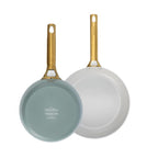 GreenPan Padova 2 Piece PFAS Free Frypan set 26/30cm Smokey Blue