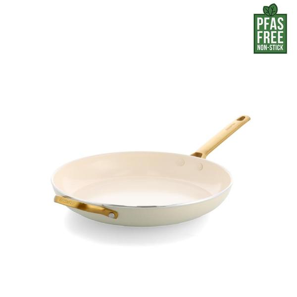 GreenPan Padova PFAS Free Frypan 32cm with Helper Handle Cream