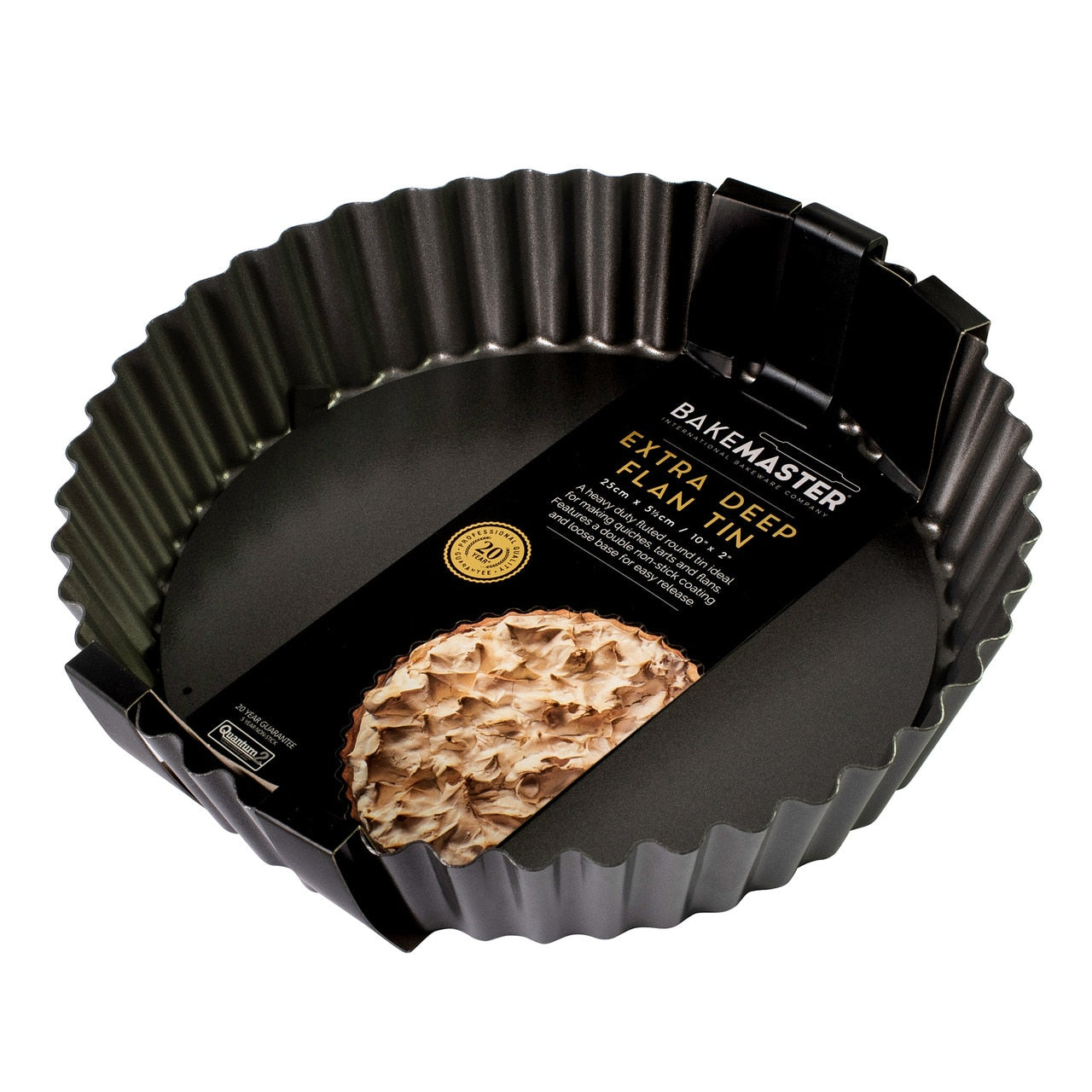 Bakemaster Loose Base Rnd Deep Flan/Quiche Pan, 25? X 5.5Cm - Non-Stick image 1