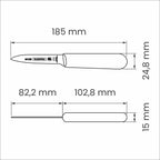 Tramontina Professional Master Black Paring Knife Straight 3", 8cm image 2
