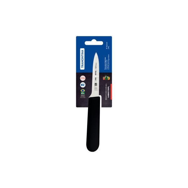Tramontina Professional Master Black Paring Knife Straight 3", 8cm image 1