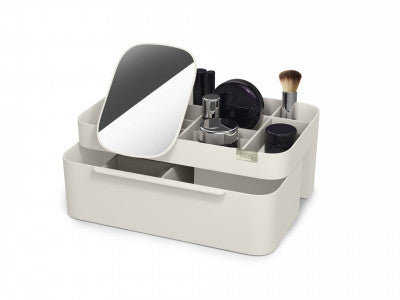 Joseph Joseph Viva Large cosmetic organiser with removable mirror - Shell image 6