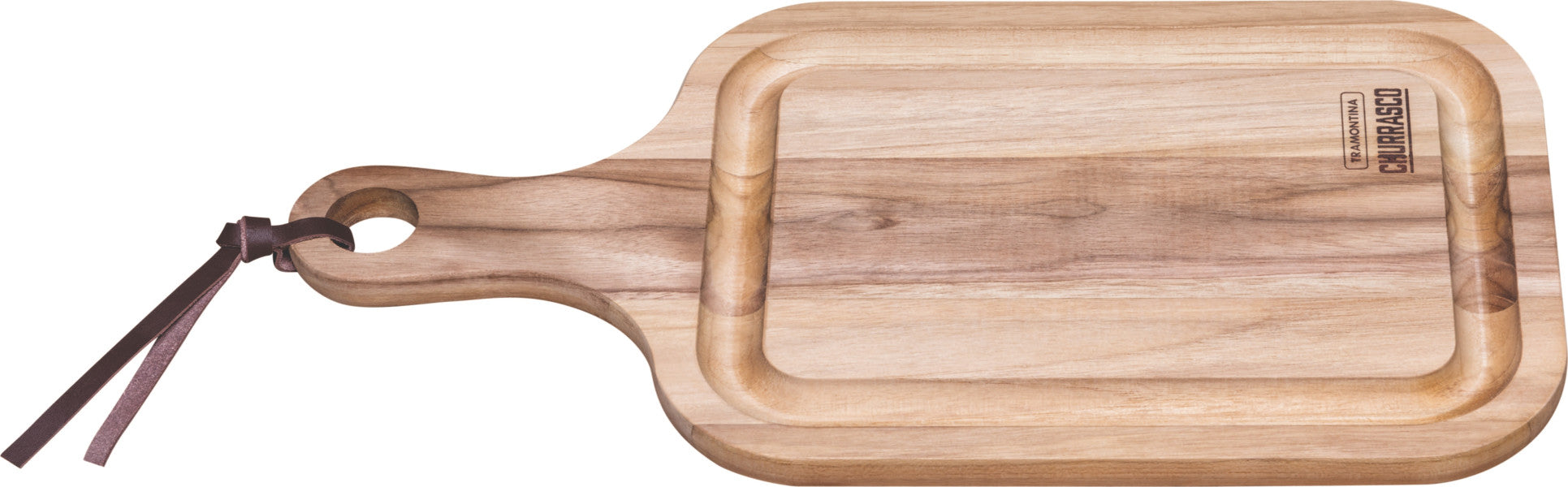 Tramontina Cutting Board with handle, Teak wood 460x230mm image 0