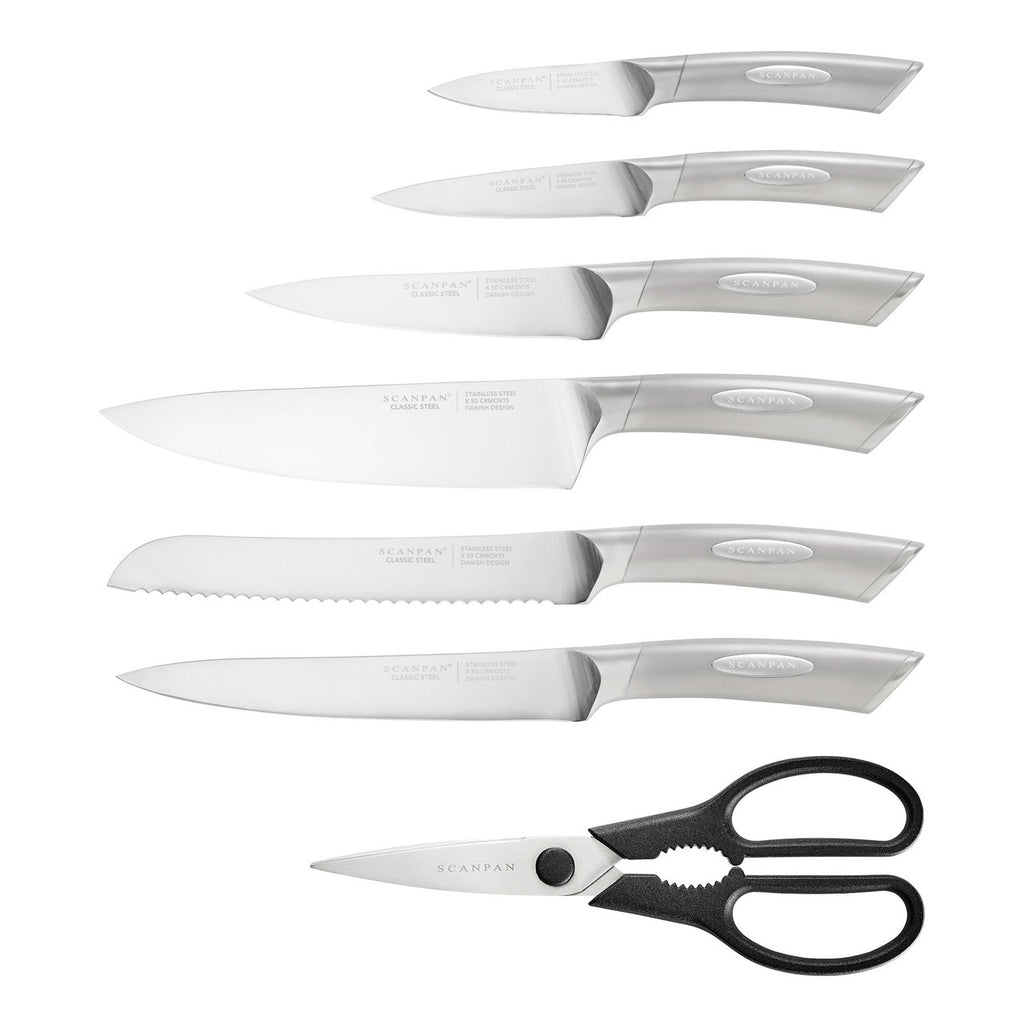 Scanpan Classic Steel 8 Piece Eclipse Knife Block Set image 1