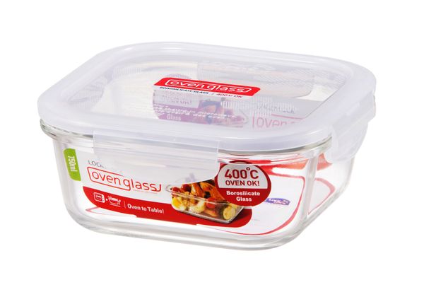 LocknLock Euro Glass Boroseal Heat Resistant Glass Square - 750ml image 0