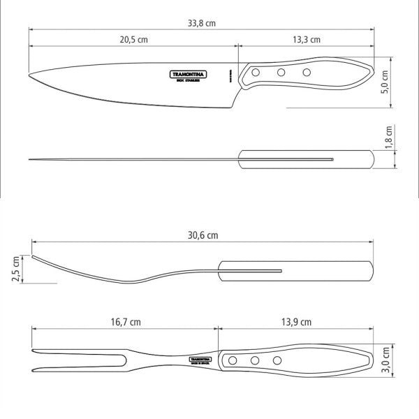 Tramontina Churrasco Barbecue Set Polywood 2 Piece Set image 3