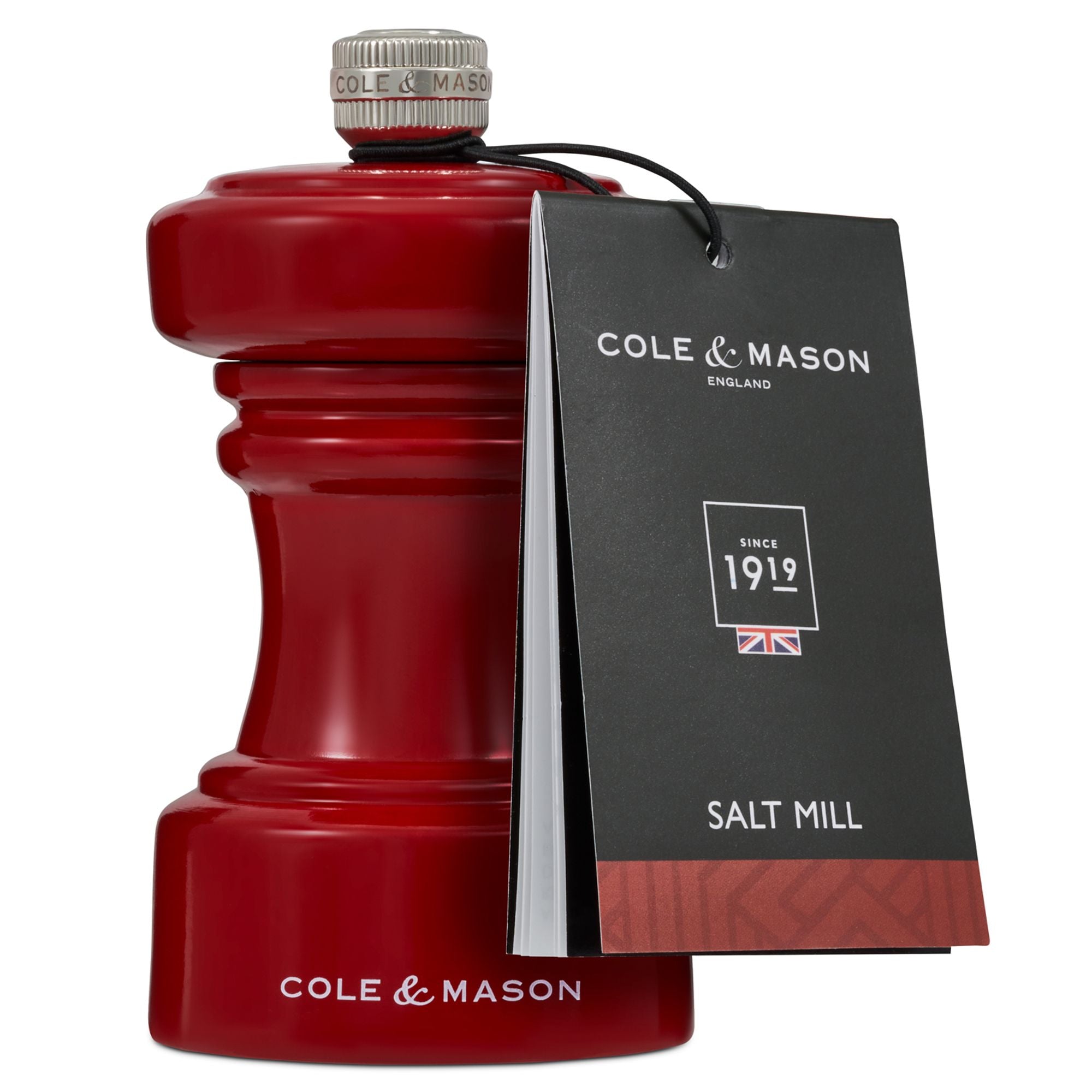 Cole & Mason Hoxton Red Gloss Salt Mill 104mm image 1