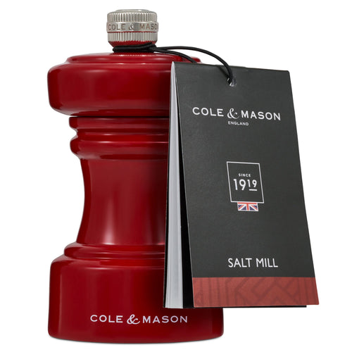 Cole & Mason Hoxton Red Gloss Salt Mill 104mm image 1