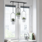 Umbra Triflora Hanging Planter - White-Black image 1