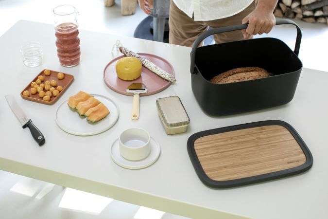 Brabantia Nic Bread Bin Dark Grey image 1