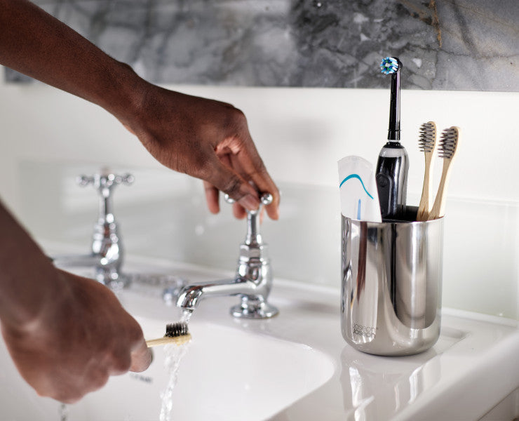 Joseph Joseph EasyStore Luxe Toothbrush Caddy - Stainless Steel image 4