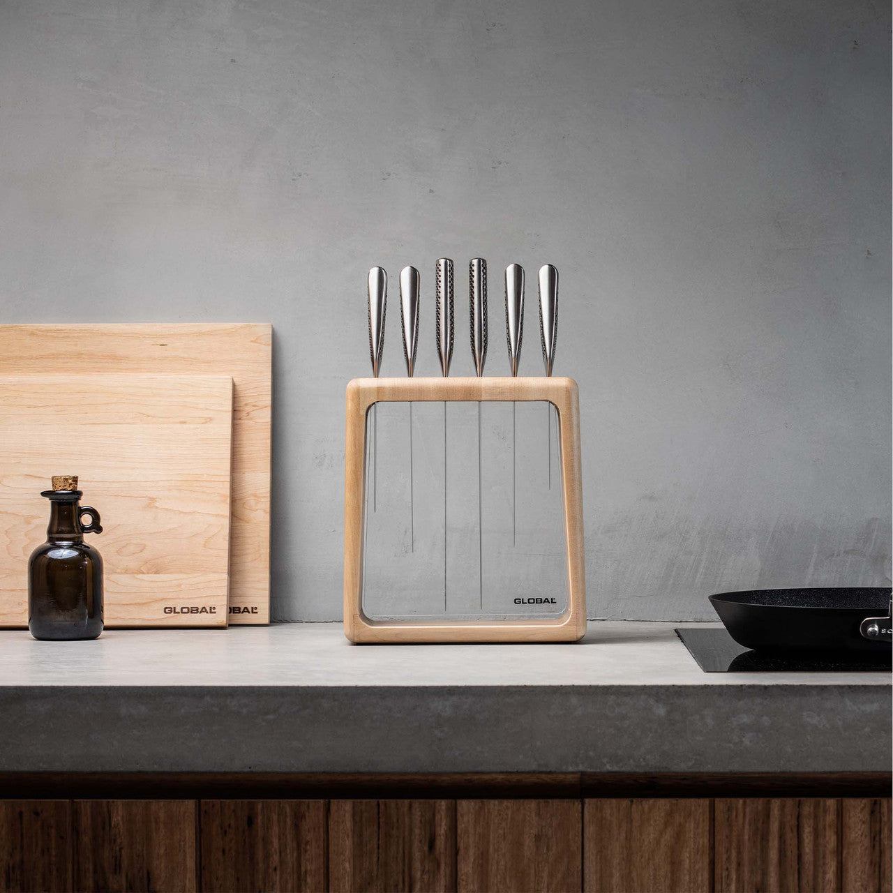 Global Hashira 7pc Knife Block Set - Maple image 3