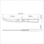 Tramontina Churrasco Steak Knife Serrated Narrow Blade Polywood Brown 5", 11cm image 4