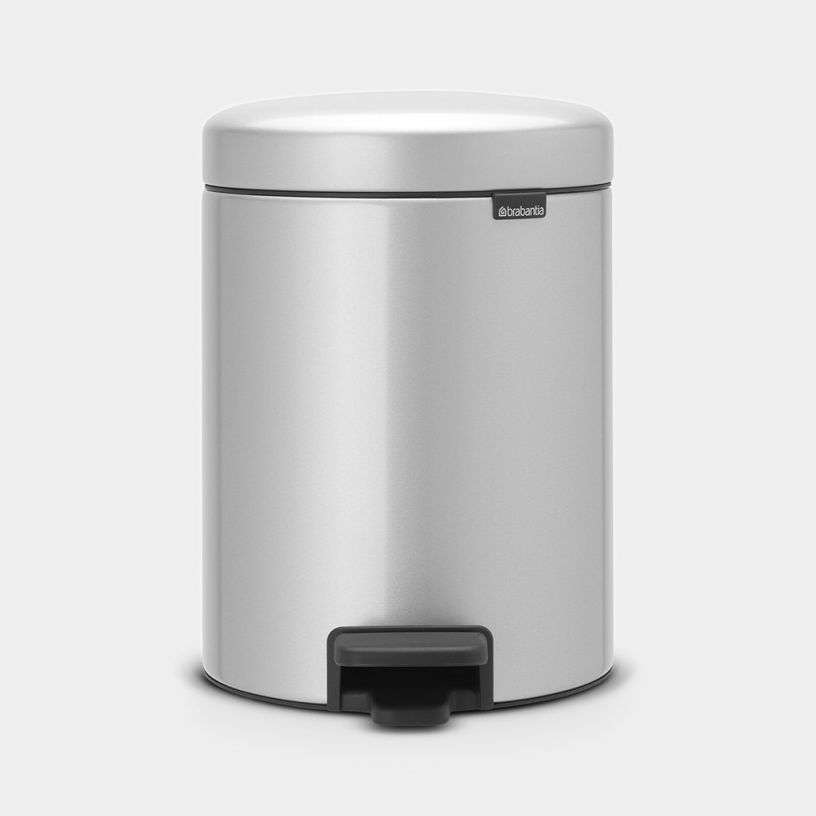 Brabantia Newicon Pedal Bin 5 Litre - Metallic Grey image 0