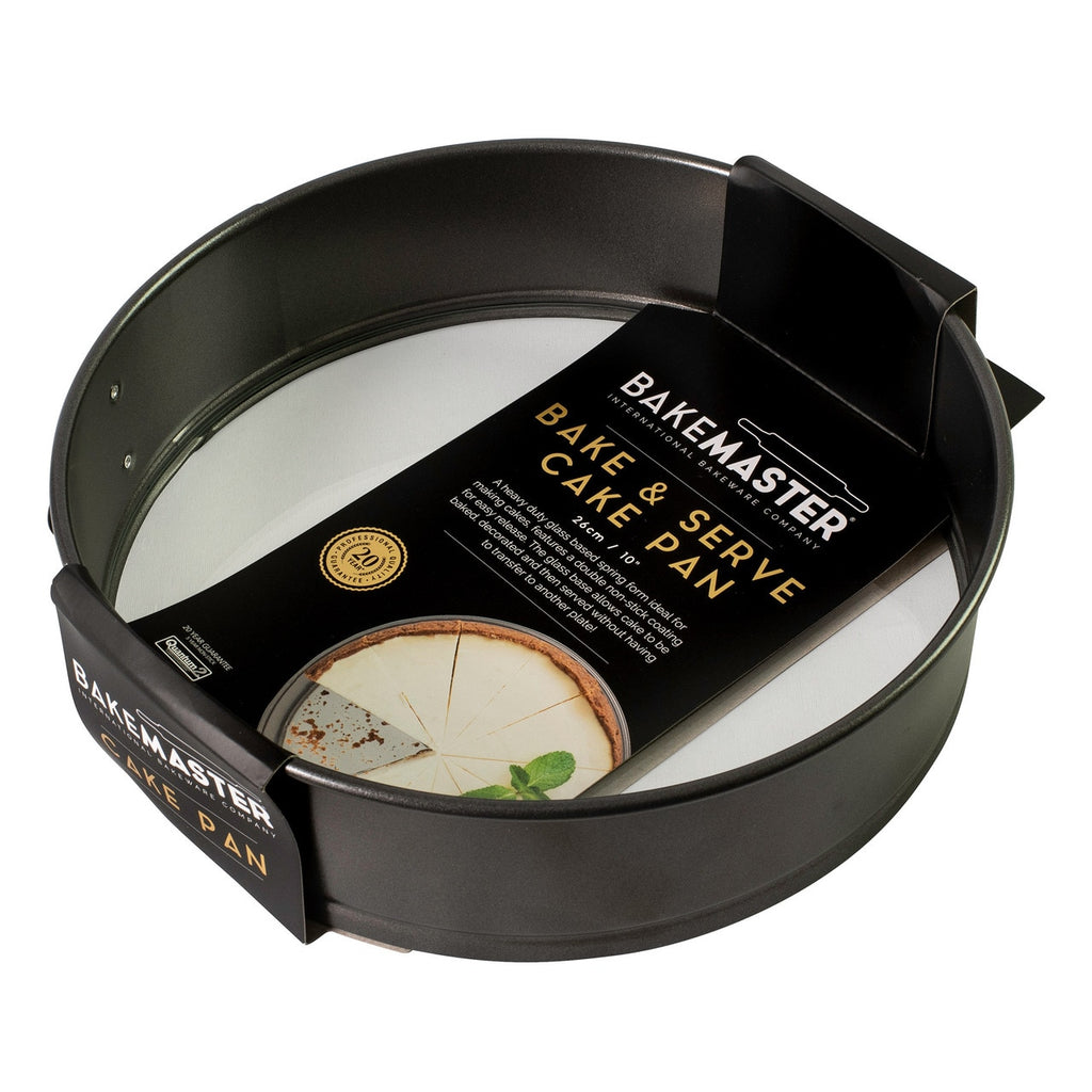 Bakemaster Springform Rnd Cake Pan With Glass Base, 26X 7Cm - Non-Stick image 1
