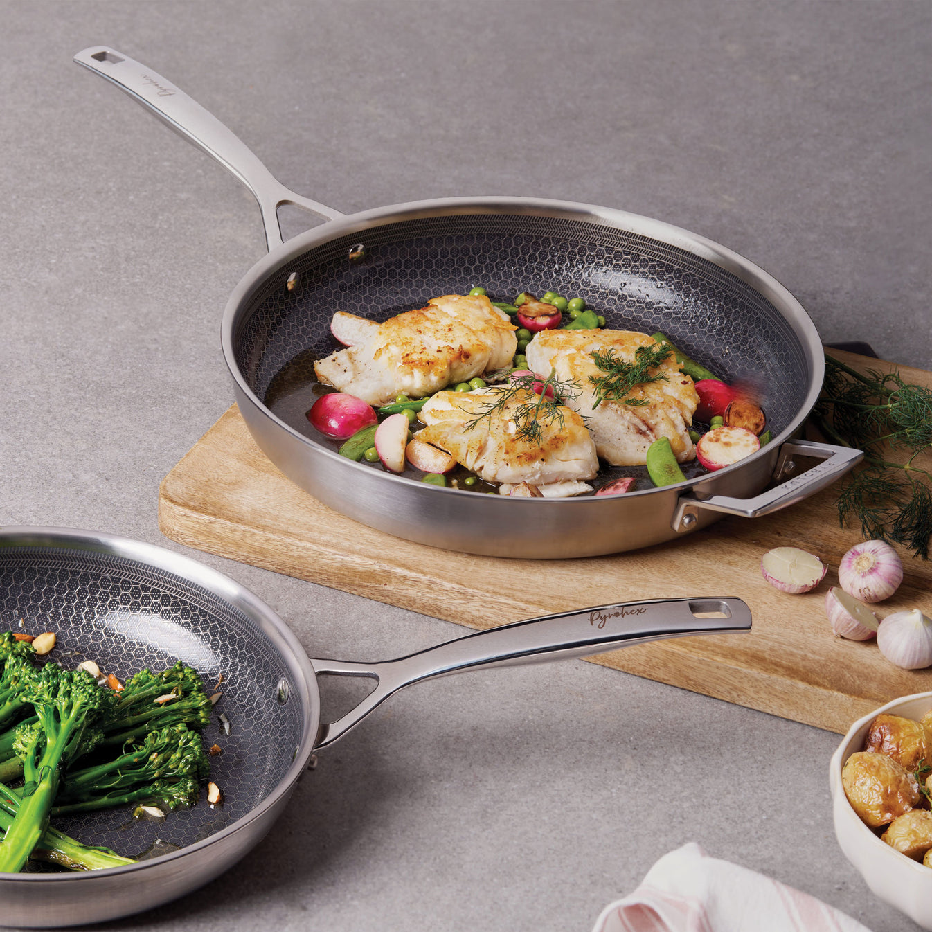 Pyrolux Pyrohex 2 Piece Fry Pan Set 20cm & 28cm