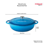 Pyrolux PYROCHEF Round Chef Pan Ocean Blue 30cm/5l