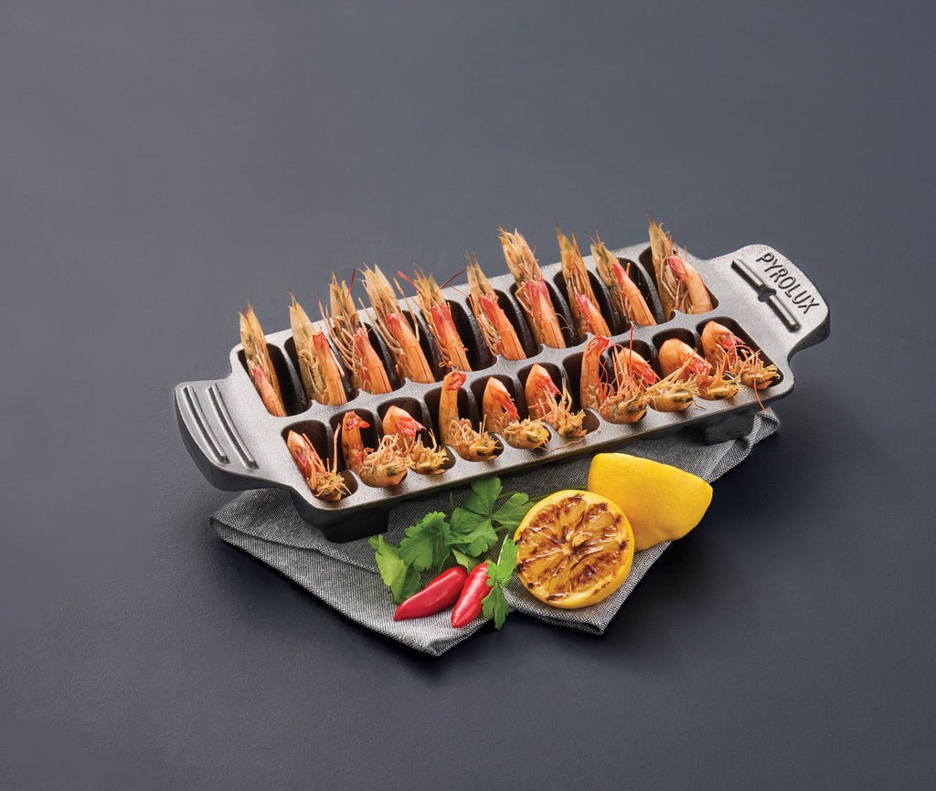 Pyrolux PYROCAST 20 Piece Prawn Grill Tray One Size