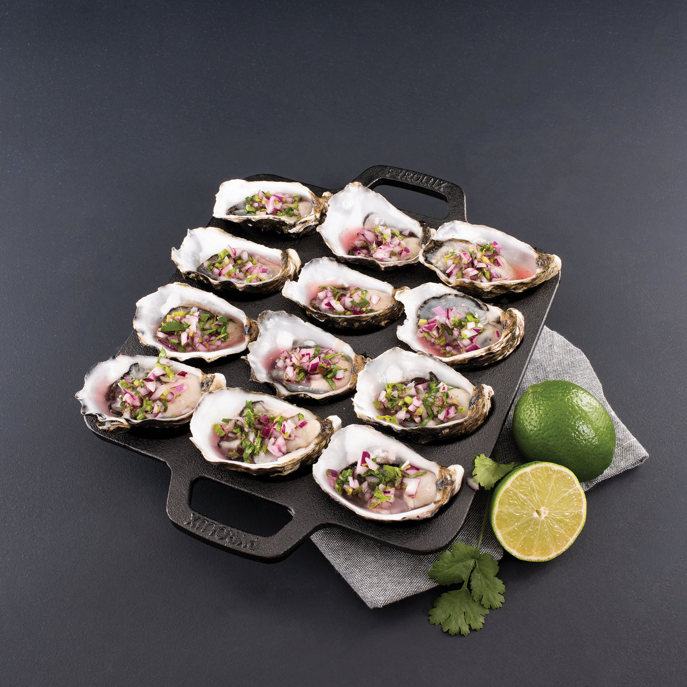 Pyrolux PYROCAST 12 Piece Oyster Tray One size