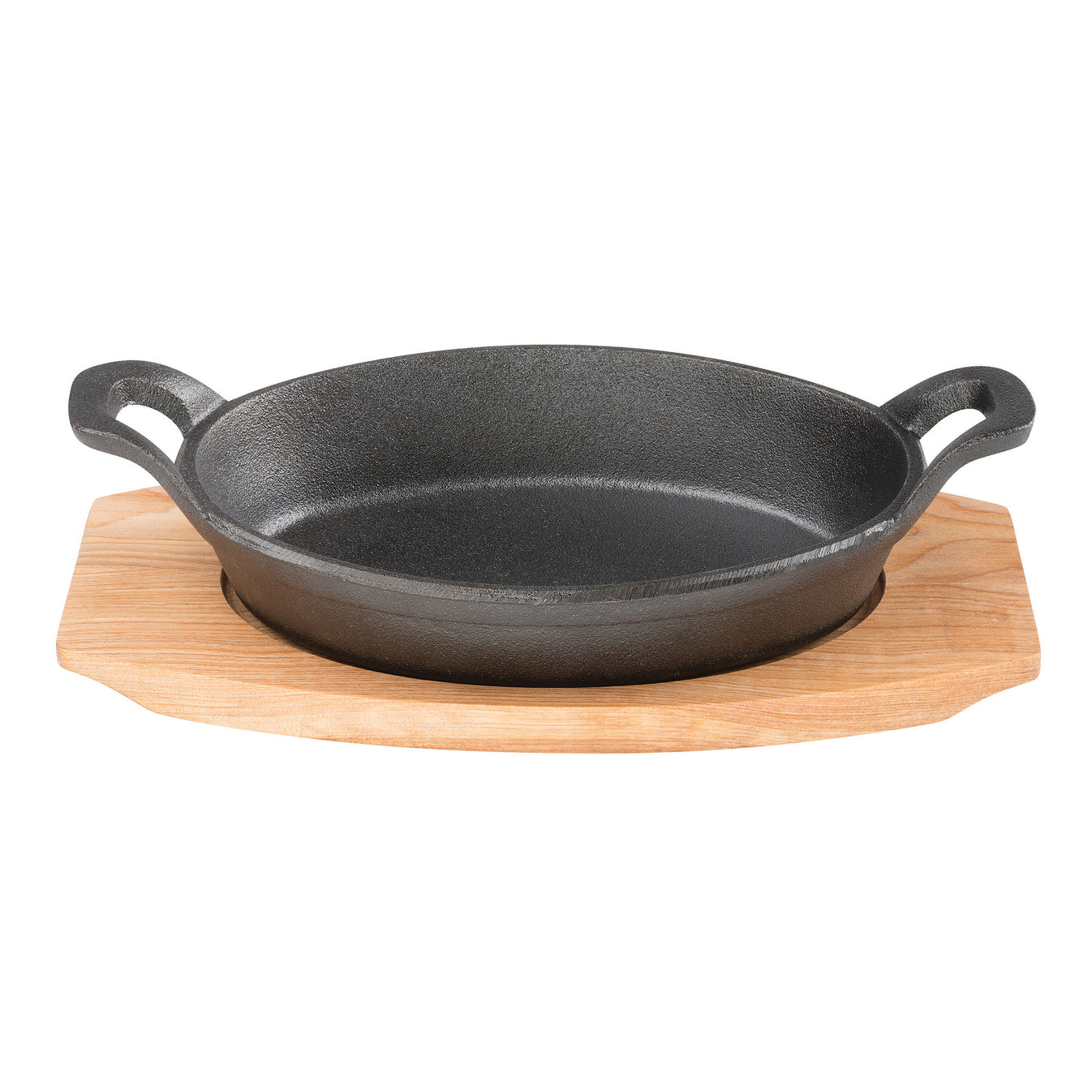 Pyrolux PYROCAST Oval Gratin with Maple Tray 21.7cm x 15cm