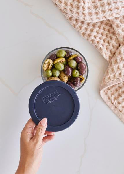 Pyrex Simply Store 2 Cup Round Blue Lid